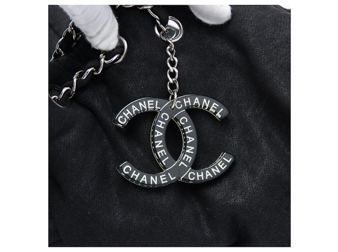 Borsa Tote Chanel Jersey Melrose Cabas nera Nero - vista 5