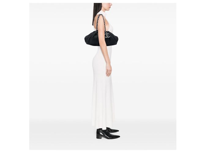 Borsa Tote Chanel Jersey Melrose Cabas nera Nero - vista 6