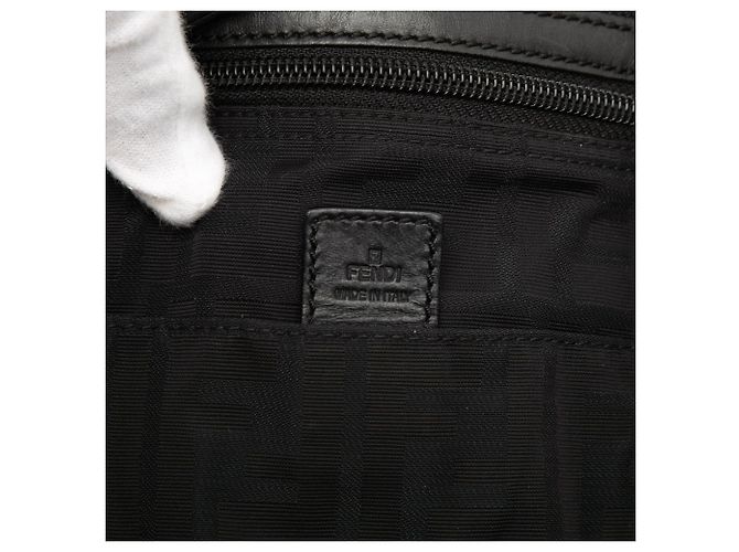 Borsa a tracolla in tela Zucca nero Fendi - vista 5