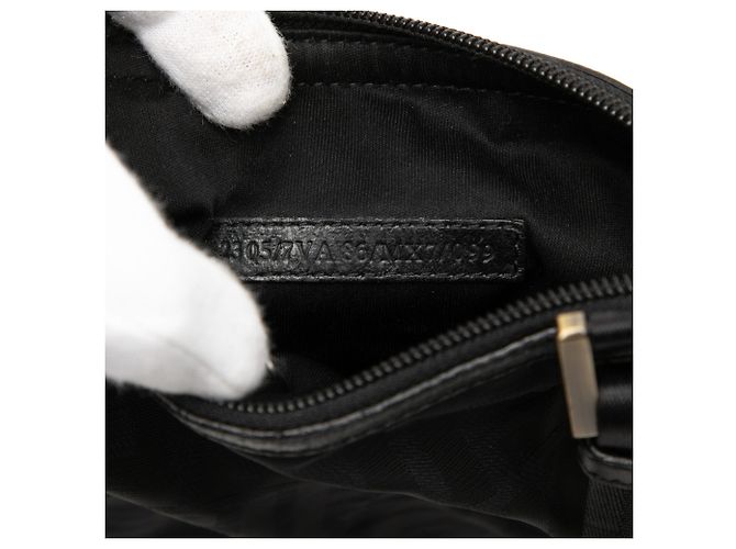 Borsa a tracolla in tela Zucca nero Fendi - vista 6