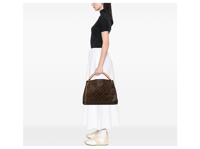 Borsa Hobo Louis Vuitton Monogram Artsy MM marrone - vista 7