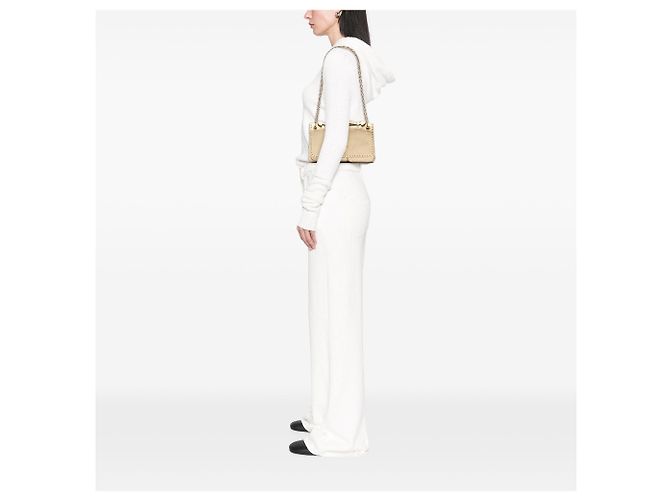 Borsa a tracolla Louis Vuitton Cuir Plume Ecume Metallic Gold Very Chain Bag D'oro - vista 6