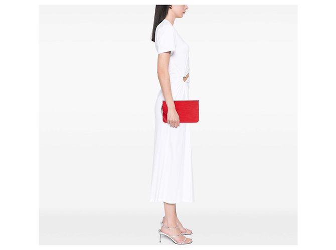 Pochette Louis Vuitton Epi Neverfull vermelha Vermelho - vista 7