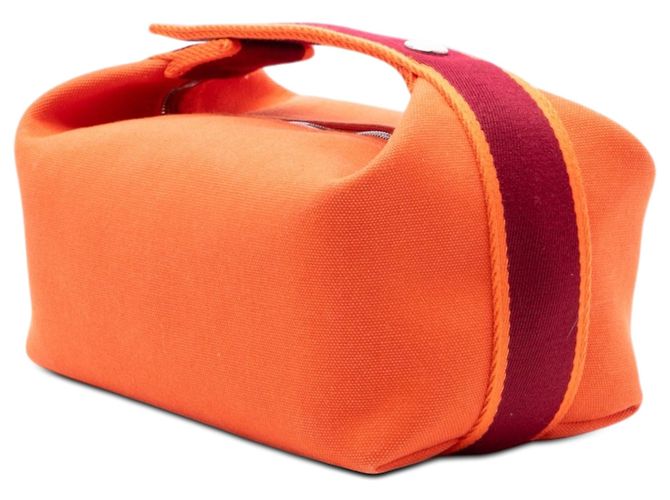 Custodia Orange Hermès Small Toile Bride A Brac Arancione - vista 2