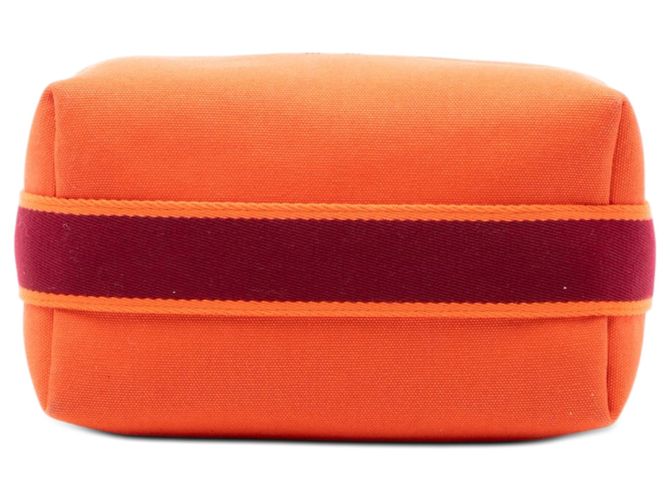 Custodia Orange Hermès Small Toile Bride A Brac Arancione - vista 3
