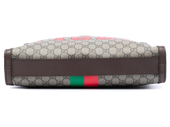 Borsa Gucci GG Supreme Web Tiger beige - vista 3