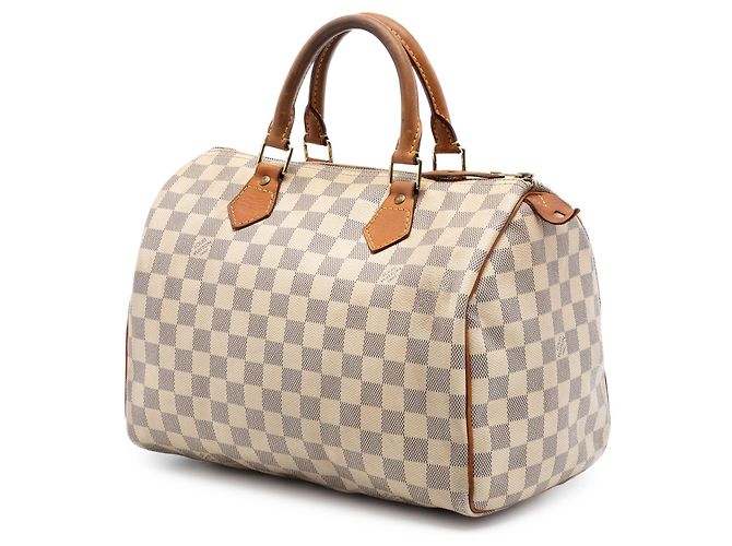 Borsa Boston Louis Vuitton Damier Azur bianca Speedy 30 Bianco - vista 2