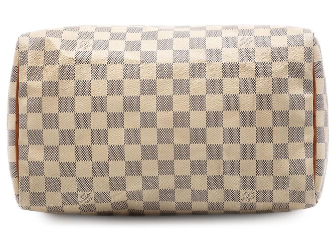 Borsa Boston Louis Vuitton Damier Azur bianca Speedy 30 Bianco - vista 3