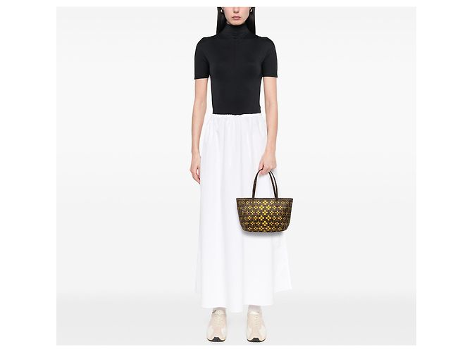 Tote Roll Perforated Zucca Spalmati Small Marrone Fendi - vista 8
