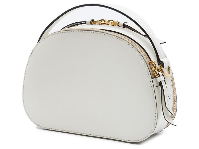 Borsa bianca Prada Saffiano Lux Odette Bianco - vista 2