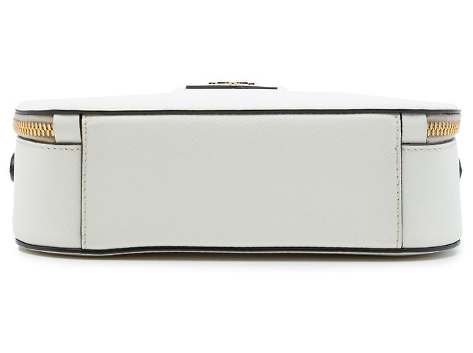 Borsa bianca Prada Saffiano Lux Odette Bianco - vista 3