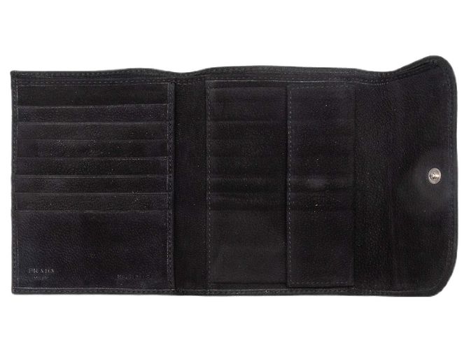 Black Prada Suede Folding Wallet - view 2
