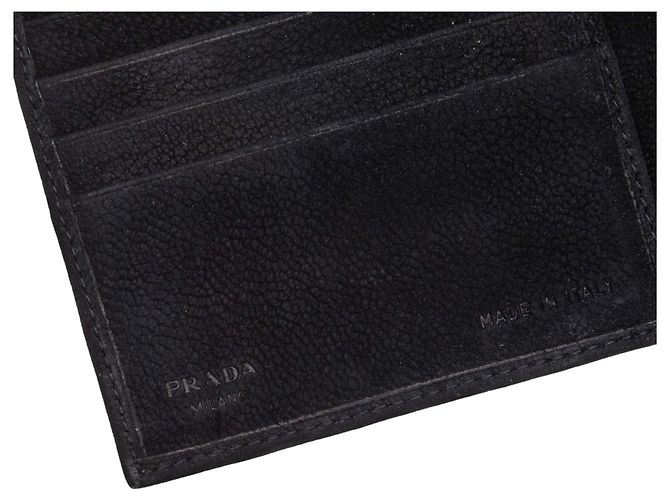 Black Prada Suede Folding Wallet - view 3
