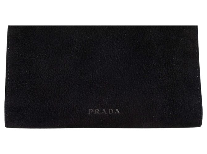 Black Prada Suede Folding Wallet - view 5