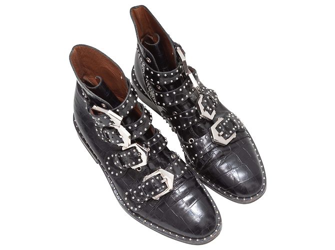Botines negros Givenchy con hebilla de efecto cocodrilo Size 36 - vista 2