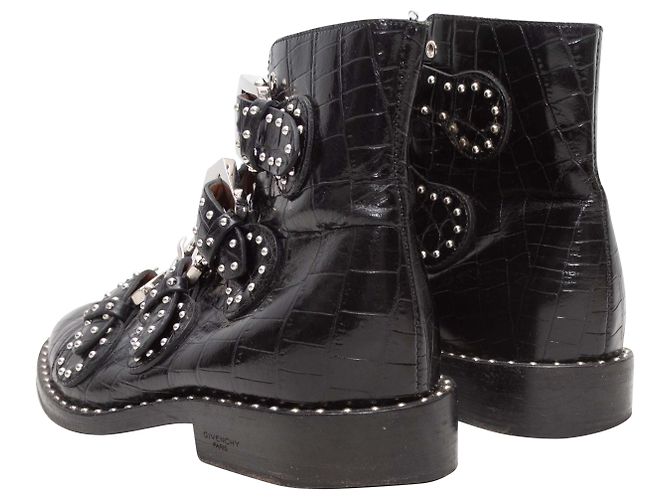 Botines negros Givenchy con hebilla de efecto cocodrilo Size 36 - vista 4