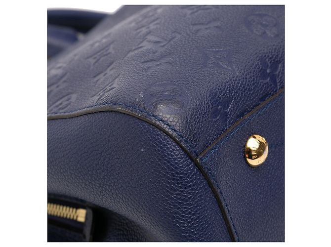 Borsa blu Louis Vuitton Monogram Empreinte Montaigne GM - vista 11