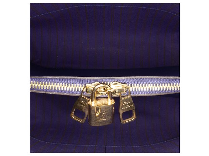 Borsa blu Louis Vuitton Monogram Empreinte Montaigne GM - vista 4