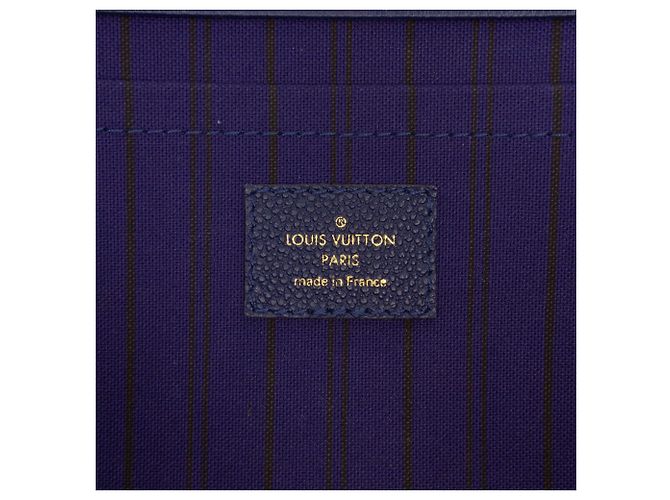 Borsa blu Louis Vuitton Monogram Empreinte Montaigne GM - vista 5