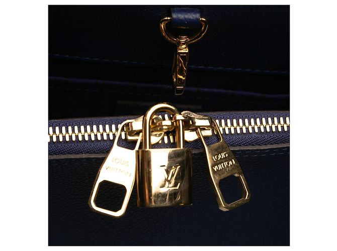 Borsa blu Louis Vuitton Monogram Empreinte Montaigne GM - vista 7