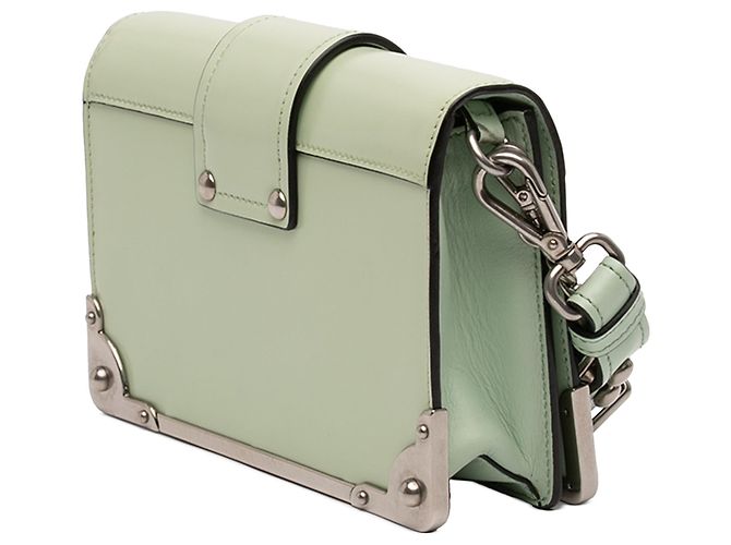 Borsa a tracolla Cahier in pelle di vitello morbida Spazzolato verde Prada - vista 2