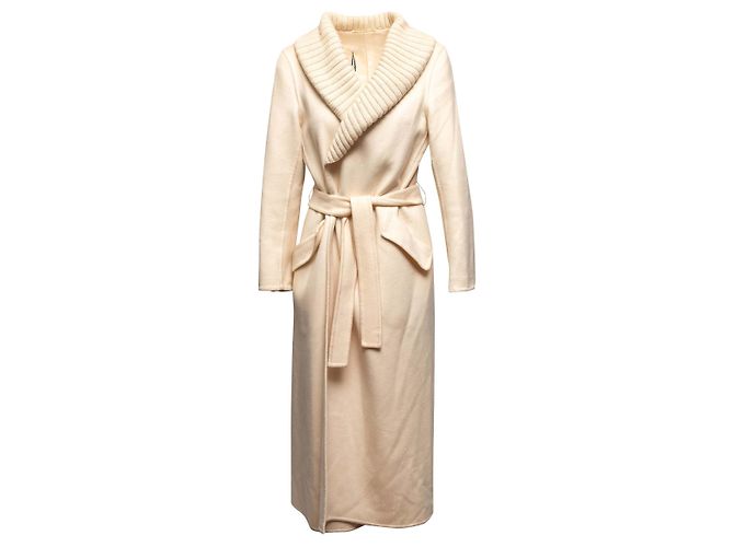 Abrigo largo de cachemira crema Jil Sander Talla IT 38 Blanco - vista 2