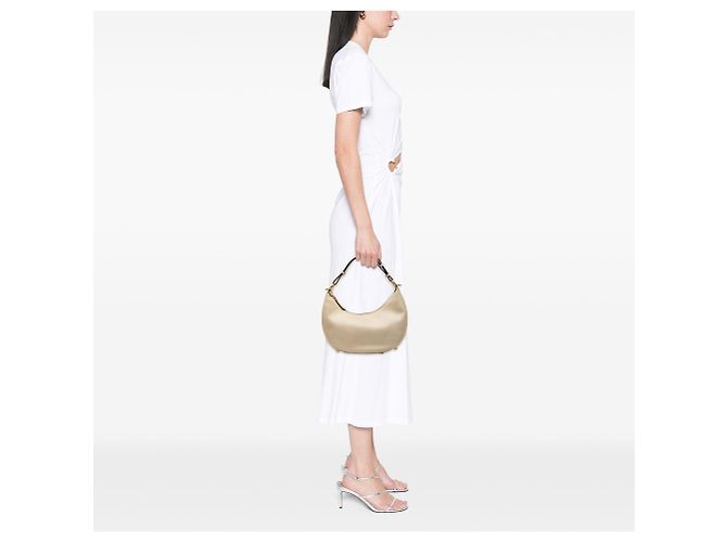 Kleiner Fendi Fendigraphy Hobo aus Leder in Beige - Ansicht 7