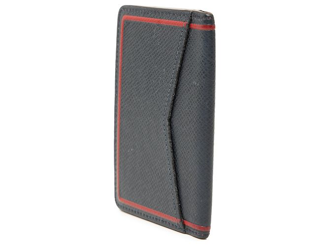 Blauer Louis Vuitton Taiga Kartenhalter und Taschenorganizer - Ansicht 2