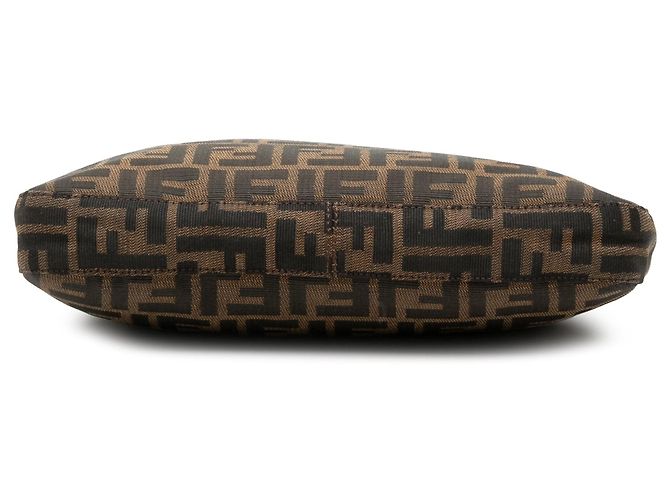 Borsa a tracolla in tela Zucca marrone Fendi - vista 3