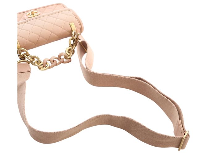 Borsa Chanel Small Quilted Caviar Sunset On The Sea Flap Beige - vista 12