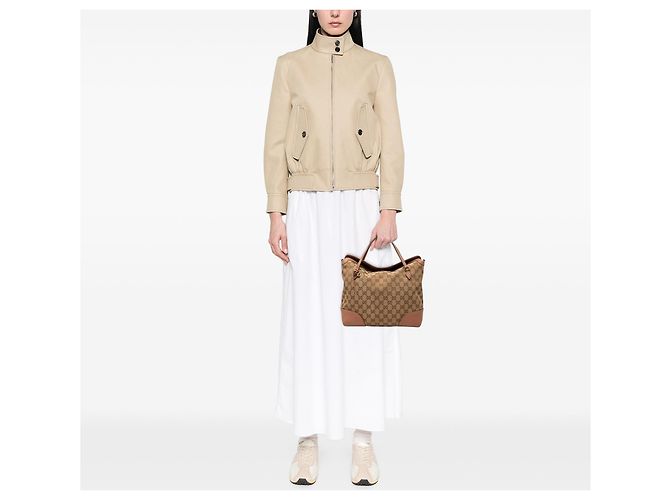 Borsa Tote Gucci Medium GG Canvas Bree beige - vista 7