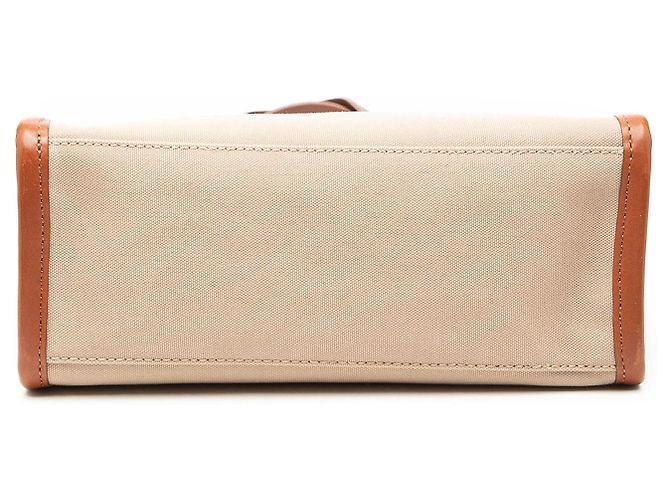 Tote in tela Burberry beige - vista 3