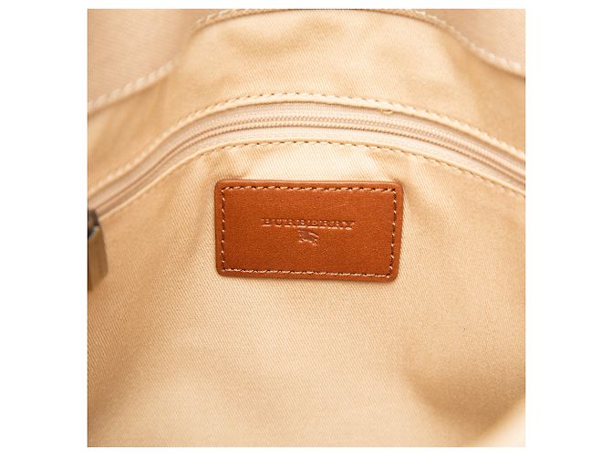 Tote in tela Burberry beige - vista 5