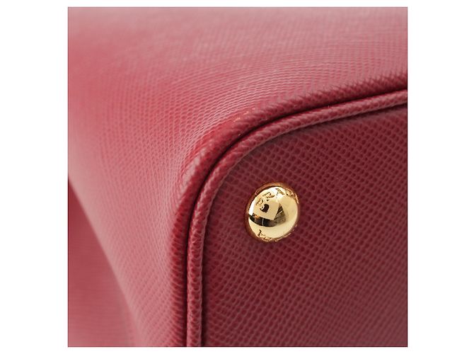 Borsa Double Saffiano Cuir rossa Prada Medium Rosso - vista 10