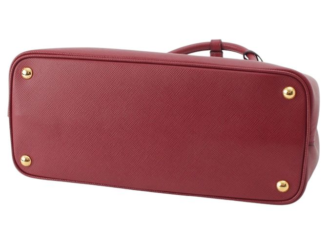 Borsa Double Saffiano Cuir rossa Prada Medium Rosso - vista 5