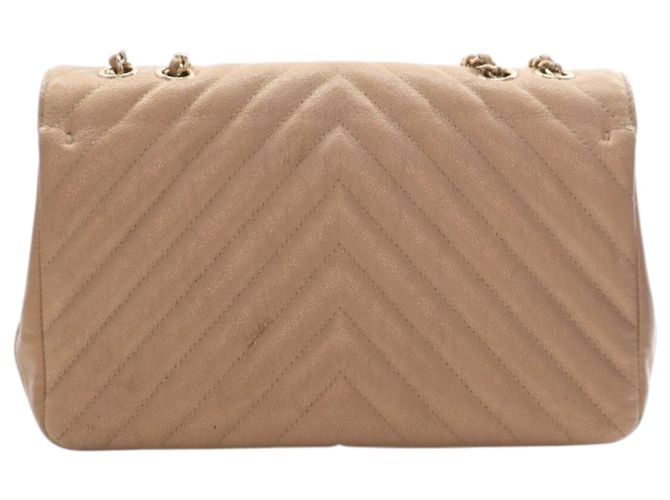 Borsa a tracolla Chanel Medium Chevron Iridescent Caviar oro D'oro - vista 4