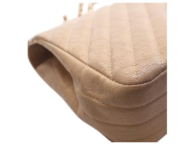 Borsa a tracolla Chanel Medium Chevron Iridescent Caviar oro D'oro - vista 7