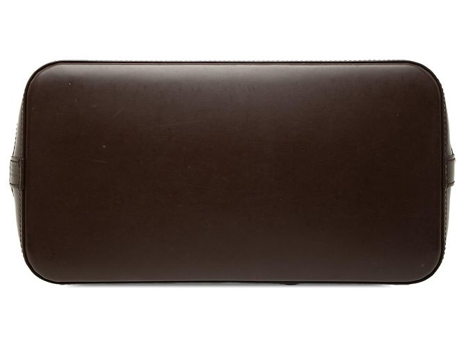 Borsa Louis Vuitton Alma PM in Damier Ebene marrone - vista 3