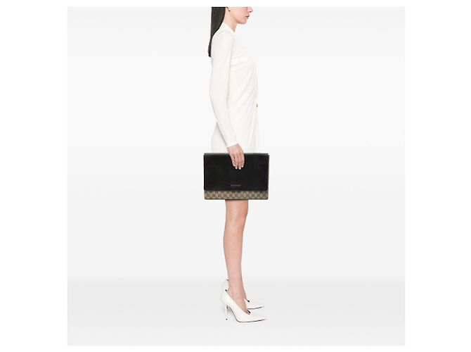 Clutch Gucci Large GG Supreme nera Nero - vista 6