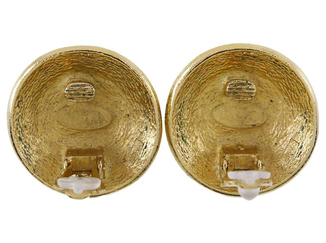 Orecchini a clip Rue Cambon Medallion placcati oro Gold Chanel D'oro - vista 2