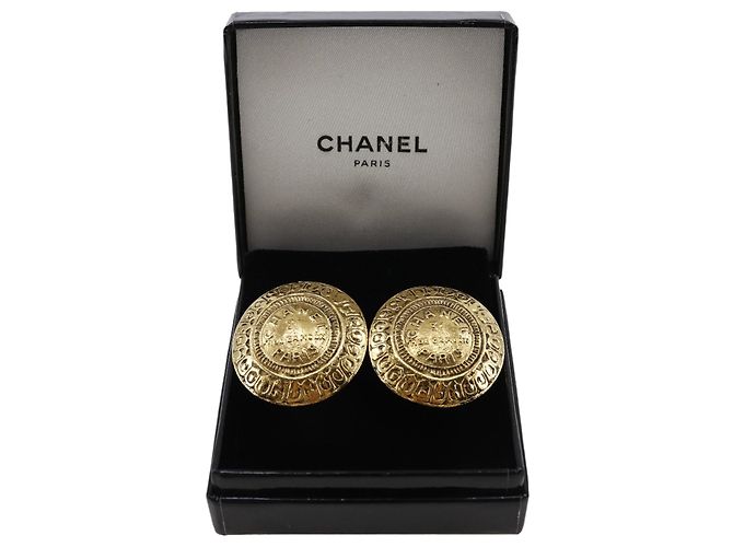 Orecchini a clip Rue Cambon Medallion placcati oro Gold Chanel D'oro - vista 8