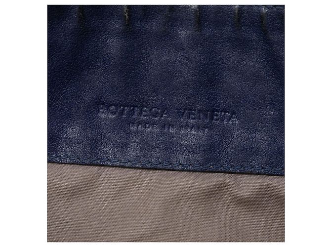 Borsa a tracolla in nappa intrecciato blu Bottega Veneta - vista 5