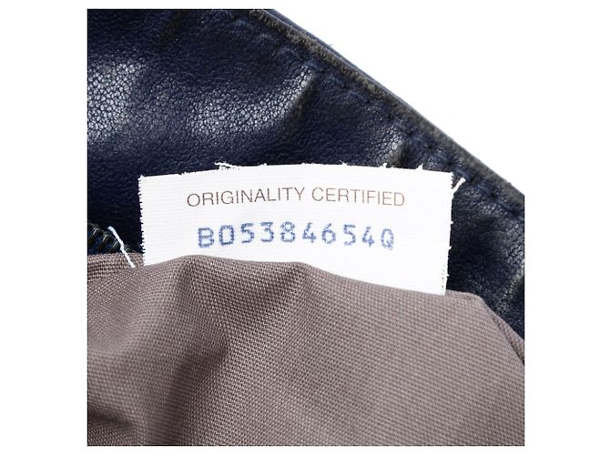 Borsa a tracolla in nappa intrecciato blu Bottega Veneta - vista 6