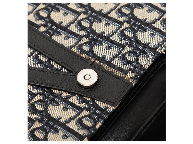 Borsa a tracolla Saddle in tela Dior Oblique blu - vista 6