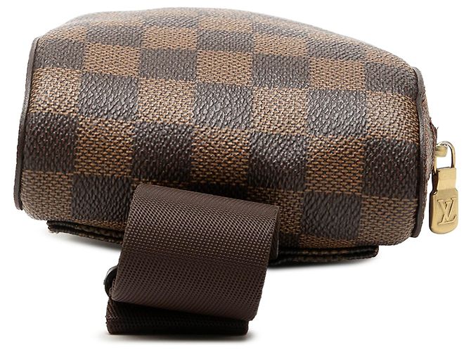 Borsa a tracolla Louis Vuitton Damier Ebene Geronimos marrone - vista 3