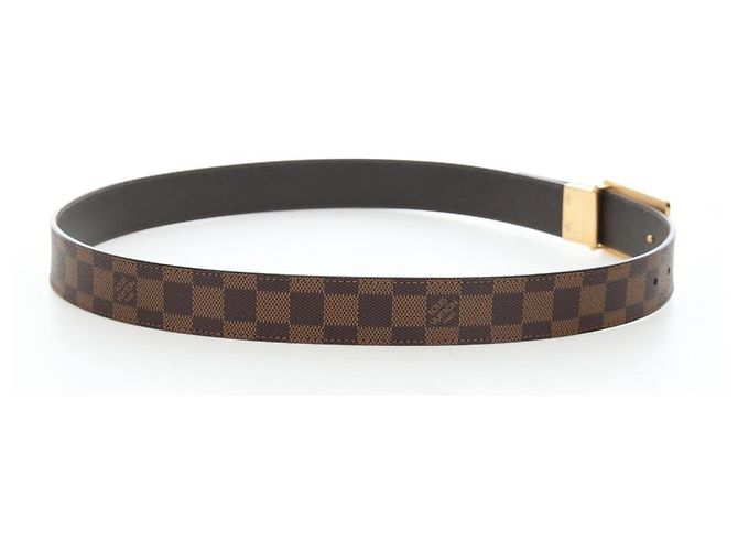 Cintura Louis Vuitton Inventeur Damier Ebene Medium Marrone - vista 4
