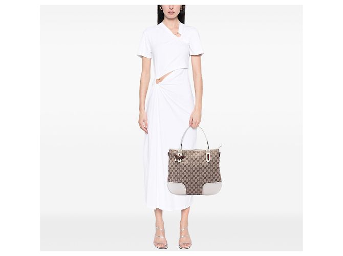 Borsa Princy in tela Gucci GG beige - vista 7
