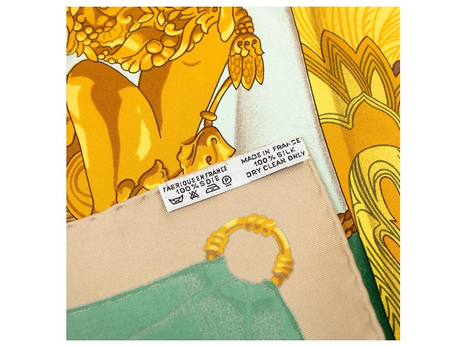 Sciarpa in seta Hermès Soleil de Soie 90 verde - vista 6