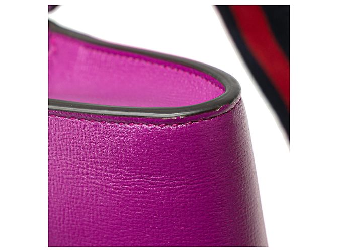 Borsa a tracolla Gucci Mini Leather Horsebit 1955 Web viola Porpora - vista 11