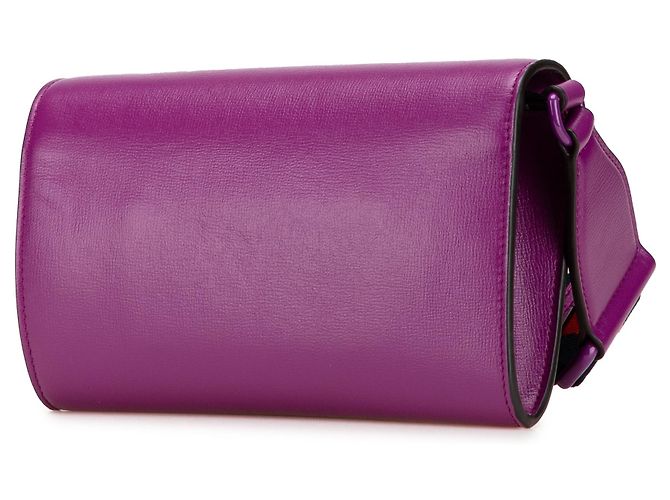 Borsa a tracolla Gucci Mini Leather Horsebit 1955 Web viola Porpora - vista 2